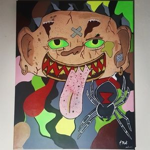 "MEET JEFF" CUSTOM PAINTED CANVAS 24 X 18